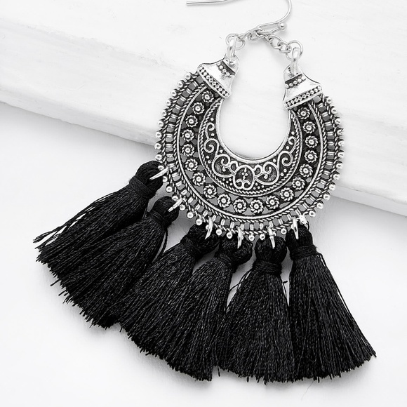 Tassel Drop Earrings - Picture 2 of 3